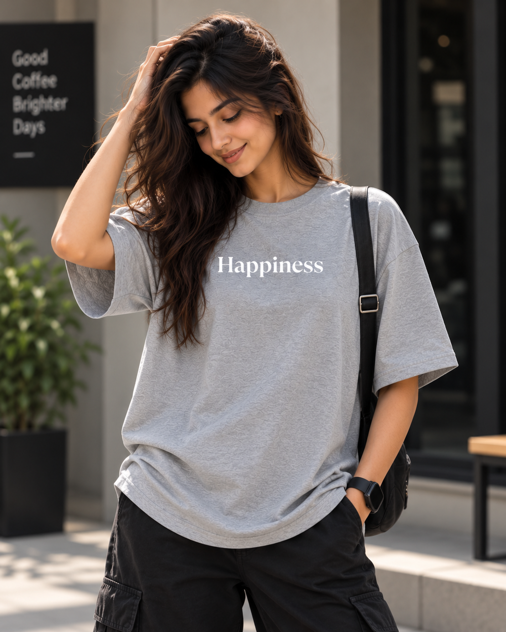 Happiness - Oversized Unisex Classic Crew T-Shirt