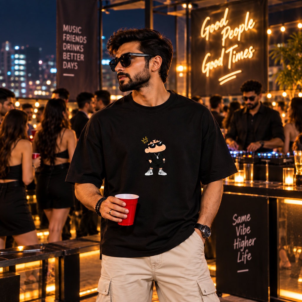 Sinchan Thuglife - Unisex Terry Oversized Tee