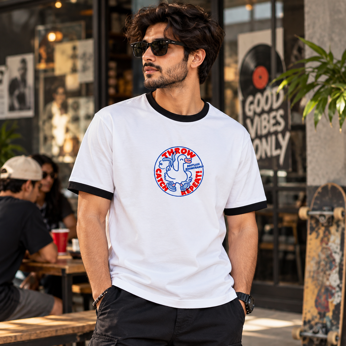 Pure Cotton Unisex Ringer Funky T-Shirt